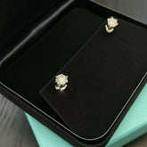 Prism-Six Solitaires Natural Diamond 6-Prong Stud Earrings in 18 K White Gold
